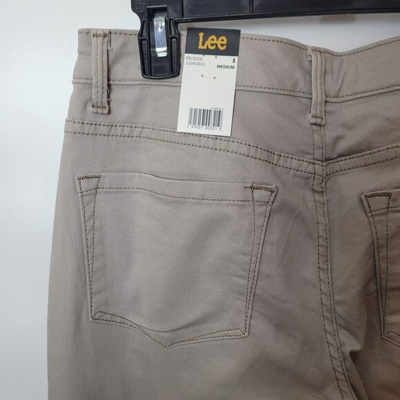 Lee Relaxed Fit Straight Leg High Rise Pants Beige Size 8 Medium New With Tags - Picture 5 of 9